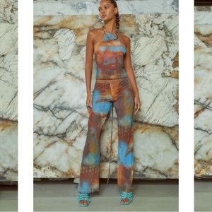 ‼️SOLD‼️ JADED LONDON HEATMAP PRINT MESH TROUSERS